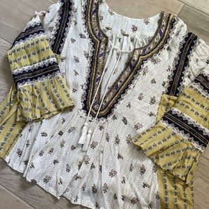 Free People But I Like It Boho Peasant Top